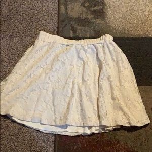 White mini skirt